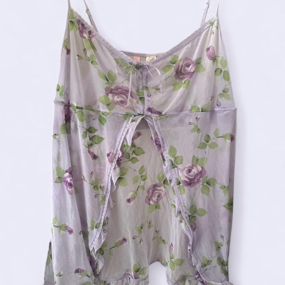 Victoria's Secret Floral Chemise - Purple and Green